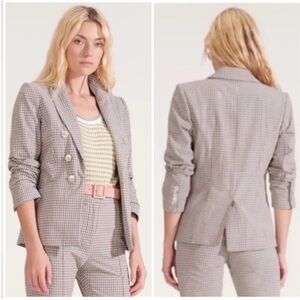 Veronica Beard Cosette Dickey Jacket Blazer Gingham Seersucker